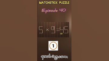 matchstick puzzle episode 40 move only 1 match stick to correct this equation #mathstricks #puzzle