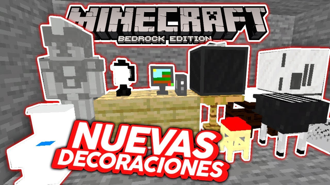 Como Tener Muebles En Minecraft pe DECORACIONES Para Minecraft pe 1.12.x YouTube
