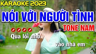 ✔ NÓI VỚI NGƯỜI TÌNH Karaoke Nhạc Sống Bolero Tone Nam ( BEAT 2023 ) ► Tình Trần Organ