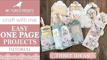 3 EASY Junk Journal Ideas Using ONE Piece of Paper! | Beginner Friendly | My Porch Prints Tutorials