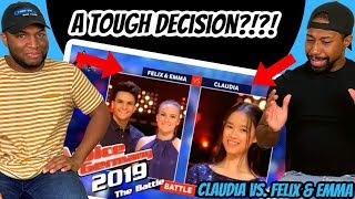Americans REACT to Claudia Emmanuela Santoso vs. Felix & Emma | Battle #04 | Voice of Germany 2019