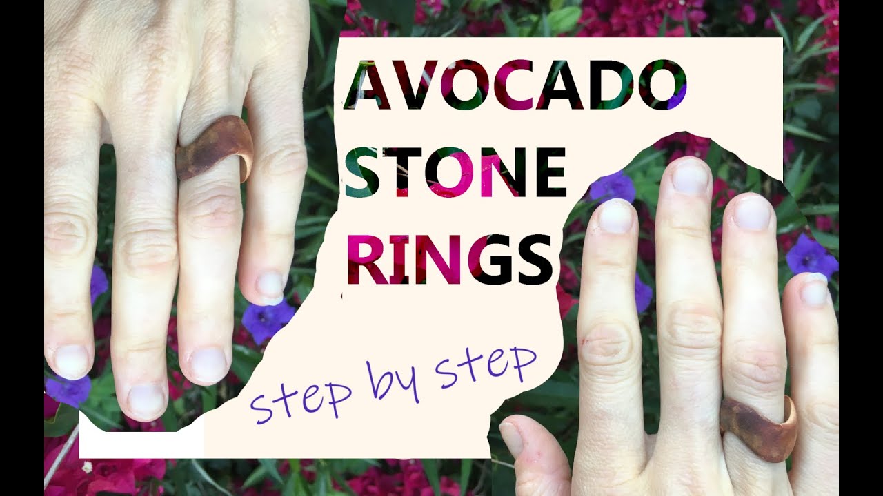 carving a ring by hand - no power tools - avocado stone art