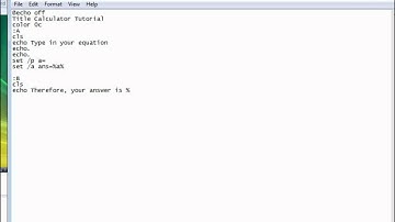 Batch Tutorial ~2~ Simple Calculator