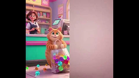 Video 11461511: cartoon cat bath, bath cat funny cute