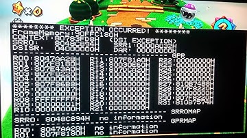 Super Mario Galaxy - Crash Debug Screen