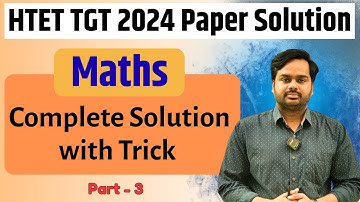 HTET TGT Maths Previous Year Paper 2024 Solution | HTET TGT Maths 2024 Paper Solution by Rakesh Sir