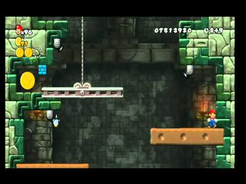 New Super Mario Bros. Wii World 7-1.Castle All Star Coins HD