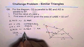Similar Triangles Ratio of Area CHALLENGE Q9