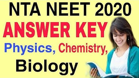 NEET 2020 answer key  | PDF Download