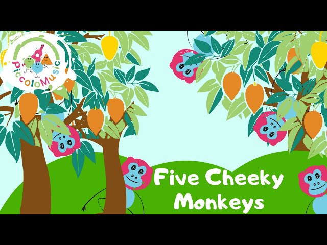 Piccolo Music - Five Cheeky Monkeys - Counting- Piccolo Music - Official Music Partner World Nursery Rhyme Week 2024