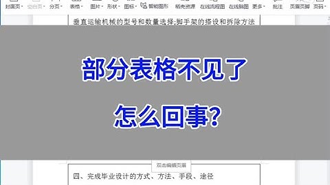 WPS Word：部分表格不见了，怎么回事？#wps #word #办公技巧