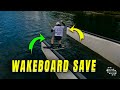 Drone Footage of Wakeboarder Attempting 1080 and Making Dramatic Save