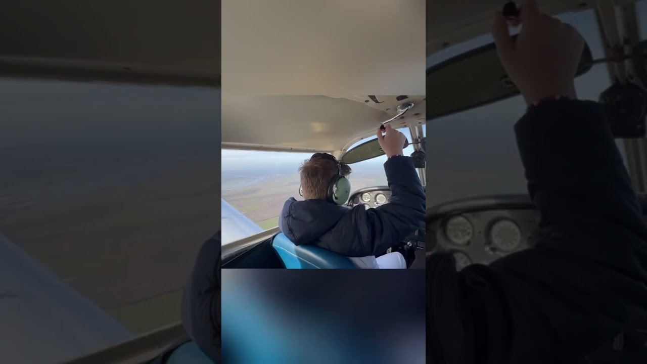 First flying lesson at Southend flying club flying across Kent 