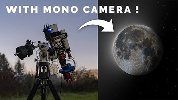Editing gibbous mineral moon HDR composite from LRGB monochrome astro camera data ZWO ASI 294MM Pro