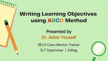 Writing Learning Objectives using ABCD Method