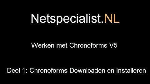 1. chronoforms v5 downloaden en installeren