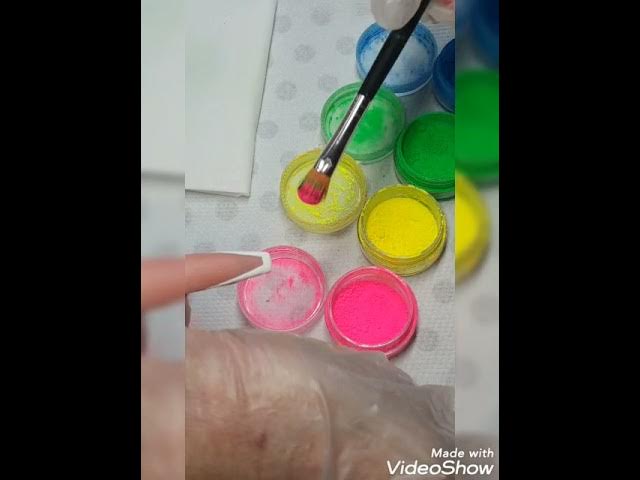 Nail Art Tutorial: How To Use Acrylic Powders as Pigments💗 @Riyxnails 
