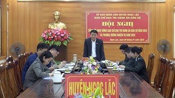 HỘI NGHỊ TỔNG KẾT HOẠT ĐỘNG BAN CHỈ ĐẠO THI HÀNH ÁN DÂN SỰ HUYỆN NGỌC LẶC NĂM 2024.