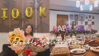 SUPER LATE UPLOAD of ✨ my birthday celebration + reaching 100K subs ✨