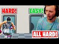 You can PICK the difficulty... so I did ALL HARD levels in this Deathrun! (Fortnite Creative)