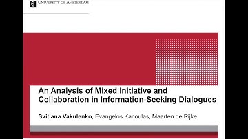 SIGIR 2020: An Analysis of Mixed Initiative and Collaboration in Information-Seeking Dialogues