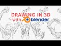 3d anatomy drawings with blender grease pencil