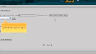 How to create an URL redirect in cPanel
