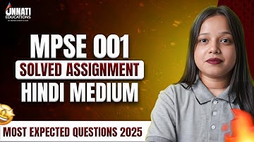 MPSE-1 Solved Assignment Analysis | June 2025 | Hindi Medium Breakdown