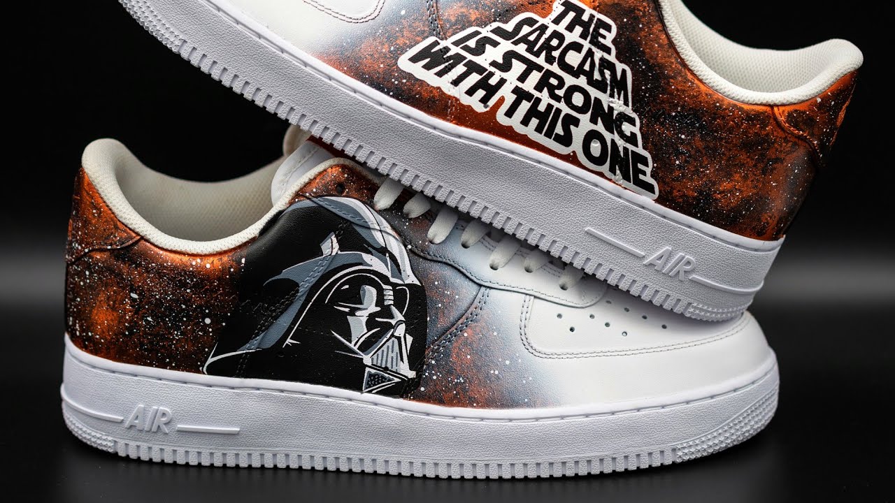 Banquet Inconsistent Recycle Darth Vader Air Force 1 custom - YouTube