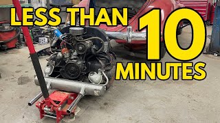 REMOVE a CLASSIC VW BEETLE ENGINE in LESS THAN 10 MINUTES - THE EASY WAY!!