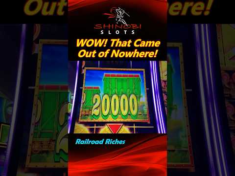 WOW! Huge Car Comes Out of Nowhere in Railroad Riches Slot! #shinobislots #shorts #shortfeed