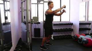 Cable Chest Press From Alternating Arms From Square Stance