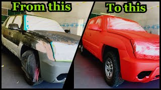 Chevy avalanche gets a raptor liner makeover!!!