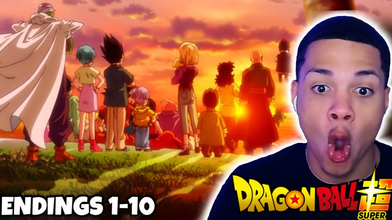 First Time Watching DRAGON BALL SUPER SUB ENDINGS 1-10!!