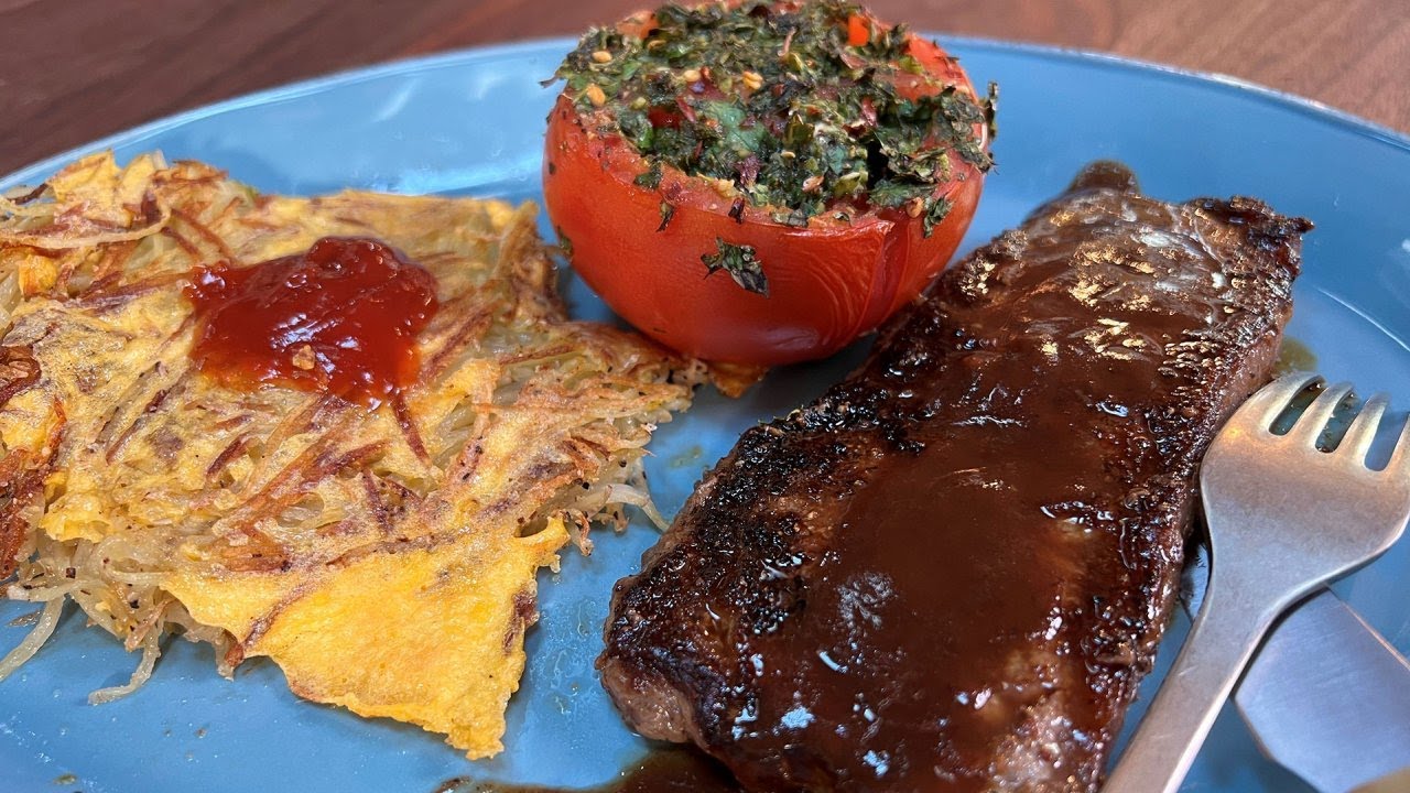 How to Make Steak and Hash Brown Eggs with Broiled Tomatoes | BLD Meal | Rachael Ray | Rachael Ray Show