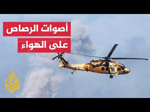 أصوات إطلاق الاحتلال النار أثناء مقابلة مدير الدفاع المدني أحمد الكحلوت في جباليا