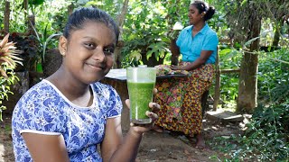 Sri Lankan herbal drink🥛☘ Drinking this green juice in the morning is best. .village kitchen recipe