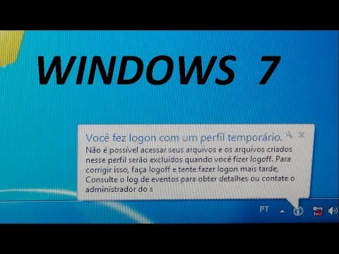 Win 7  logon com um perfil temporário.  (Resolvido passo a passo)