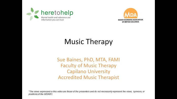 Music Therapy with Sue Baines, PhD, MTA, FAMI