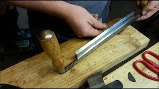 Sharpening a Drawknife with Hand Tools - No Grinding