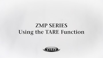 How to Use the Tare Function on Your ZMP Scale