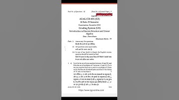 Discrete Structure AI/AL/CD -(401) 2024 Rgpv Question Paper