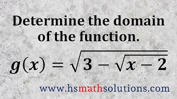 Finding the Domain of a Radical Function - Embedded Square Roots (Example)