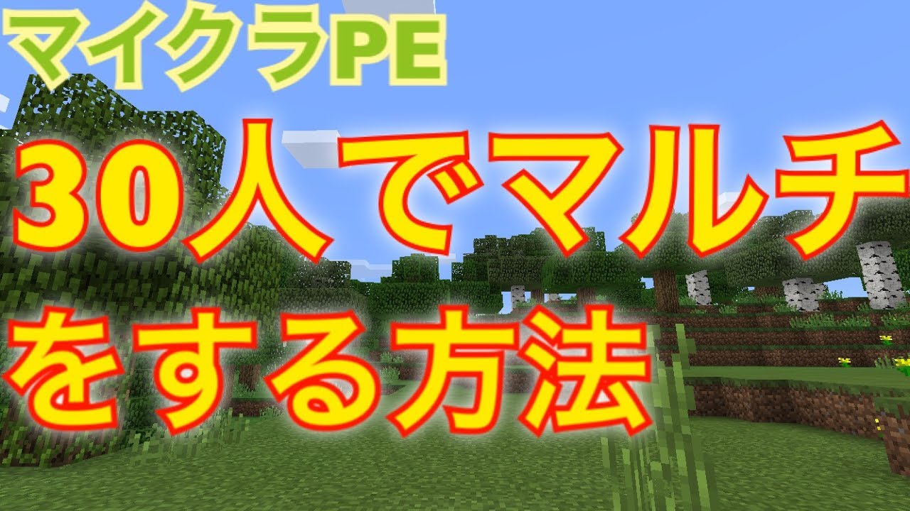 マイクラpe マイクラpeを無料で30人でプレイする方法 コマンド Youtube