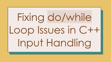 Fixing do/while Loop Issues in C+ +  Input Handling