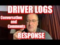 Driver Logs - Conversation and Comments Response