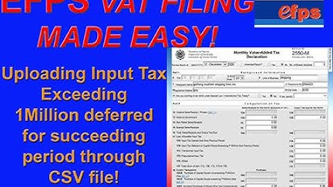 HOW TO UPLOAD INPUT TAX ON CAPITAL GOODS EXCEEDING 1MILLION USING CSV FILE