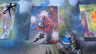 Spray Paint Art  Worlds Torn