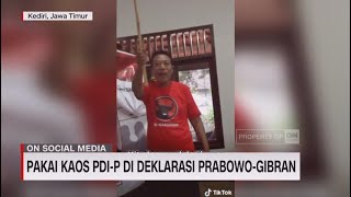 Pakai Kaos PDI-P di Deklarasi Prabowo Gibran