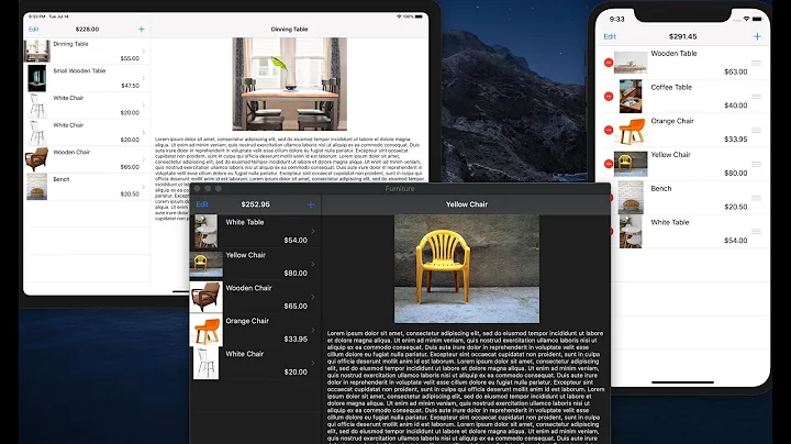 Using UITableView and UISplitViewController - Furniture Shop App Part 1